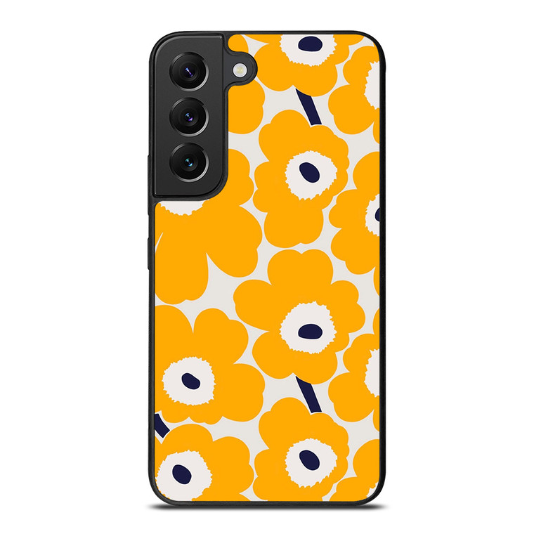 YELLOW RETRO FLORAL PATTERN Samsung Galaxy S22 Plus Case Cover