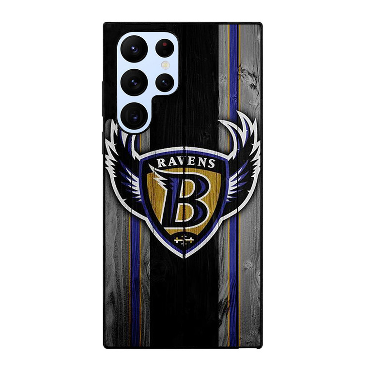 BALTIMORE RAVENS WOODEN LOGO Samsung Galaxy S22 Ultra Case Cover
