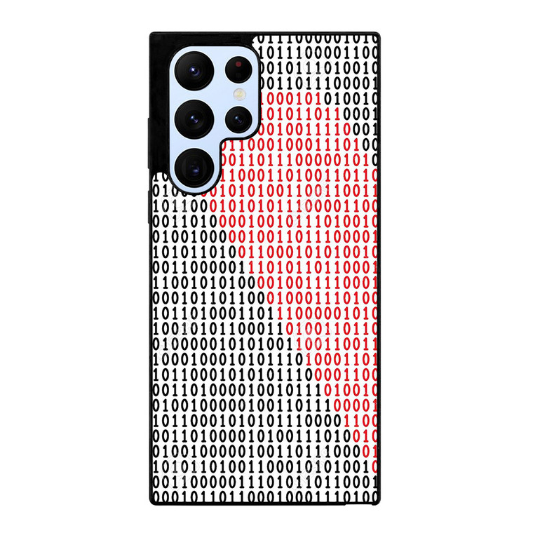 BINARY CODE HALF HEART PATTERN Samsung Galaxy S22 Ultra Case Cover