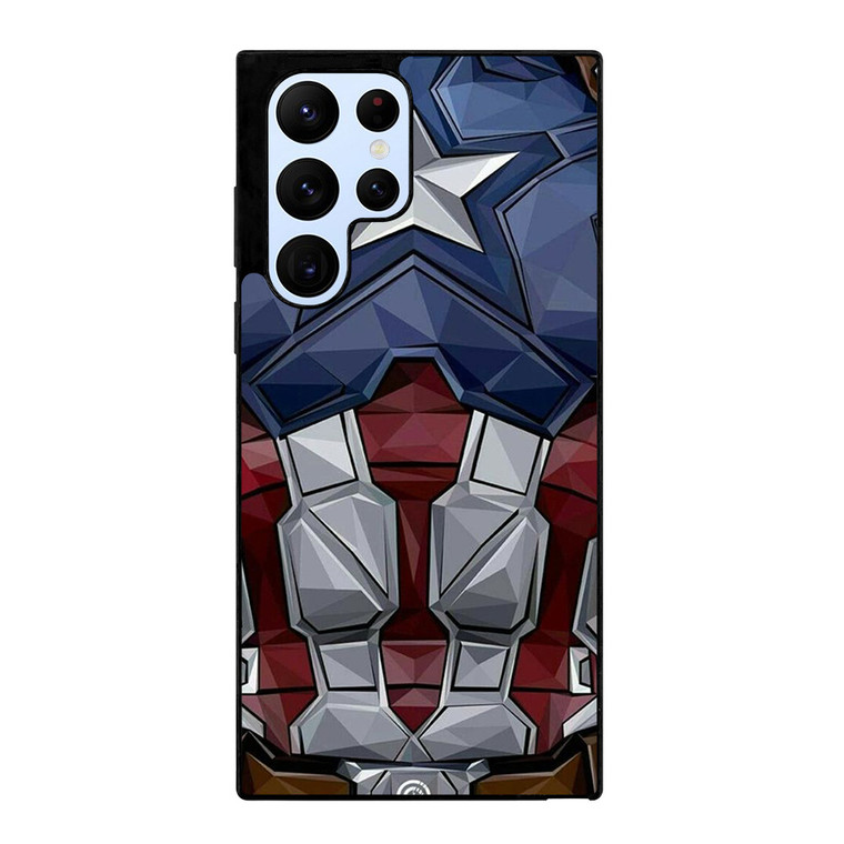 CAPTAIN AMERICA SUIT ARMOR AVENGERS Samsung Galaxy S22 Ultra Case Cover