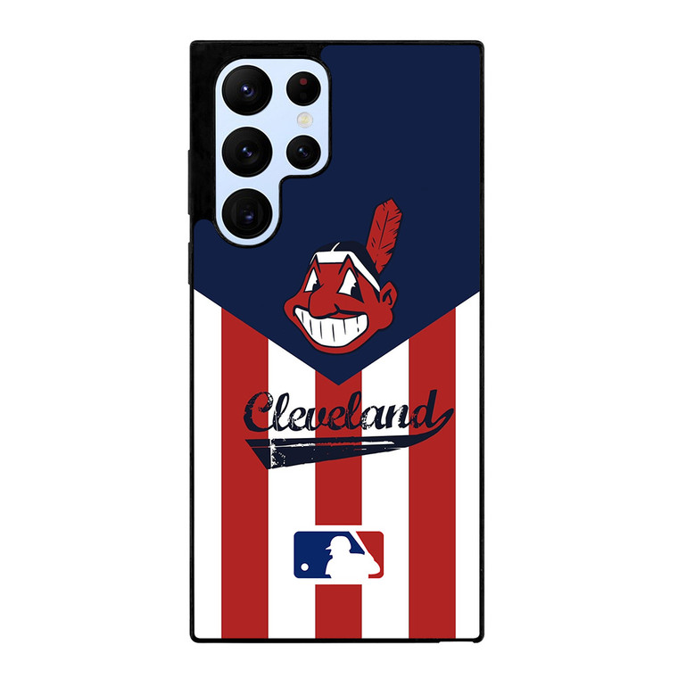 CLEVELAND INDIANS STRIPE LOGO Samsung Galaxy S22 Ultra Case Cover