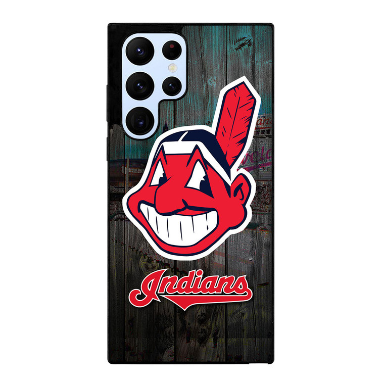 CLEVELAND INDIANS WOODEN LOGO Samsung Galaxy S22 Ultra Case Cover