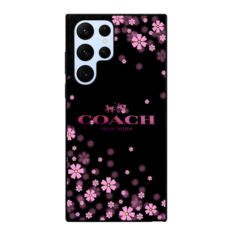 COACH FLOWERS PURPLE Samsung Galaxy S22 Ultra Case Cover