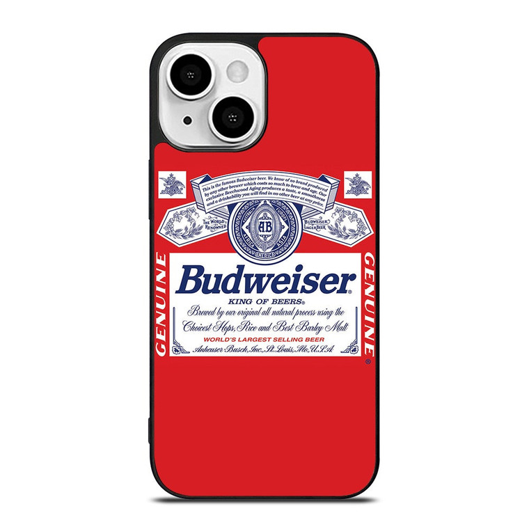 BUDWEISER KING OF BEER EMBLEM iPhone 13 Mini Case Cover