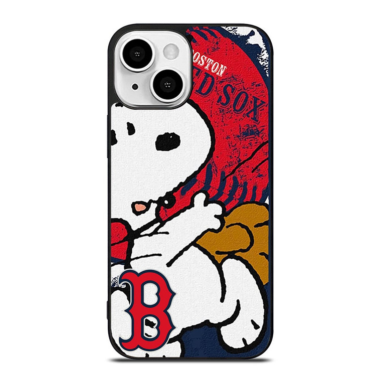 BOSTON RED SOX BASEBALL SNOOPY iPhone 13 Mini Case Cover