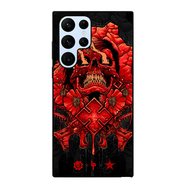 GEARS OF WAR SKULL RED Samsung Galaxy S22 Ultra Case Cover