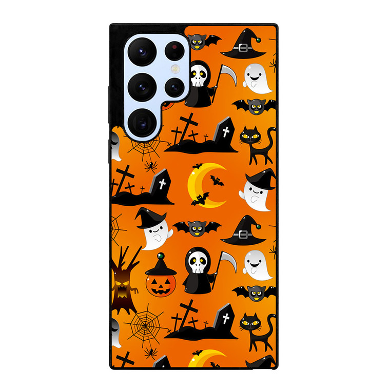 HAPPY HALLOWEEN CARTOON PATERN Samsung Galaxy S22 Ultra Case Cover