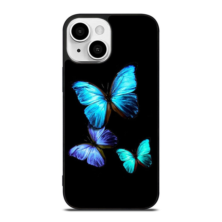 BLUE BUTTERFLY ART iPhone 13 Mini Case Cover