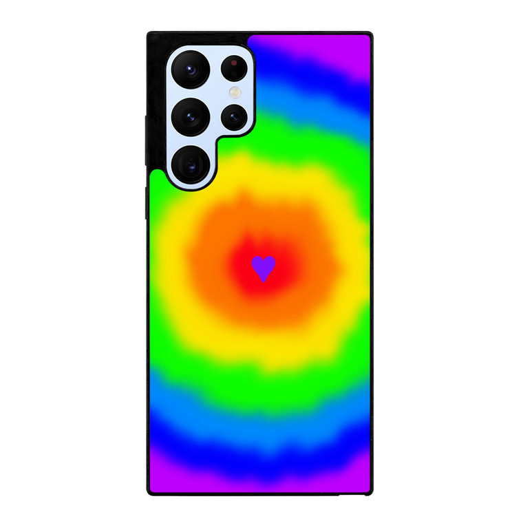 LOVE RAINBOW TIE DYE PATTERN Samsung Galaxy S22 Ultra Case Cover