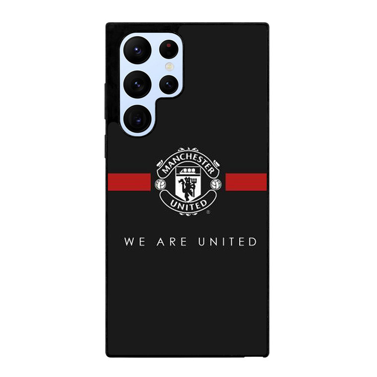 MANCHESTER UNITED BLACK Samsung Galaxy S22 Ultra Case Cover