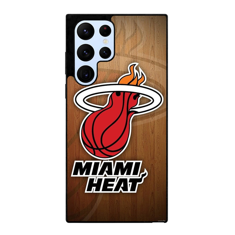 MIAMI HEAT WOODEN LOGO NBA Samsung Galaxy S22 Ultra Case Cover