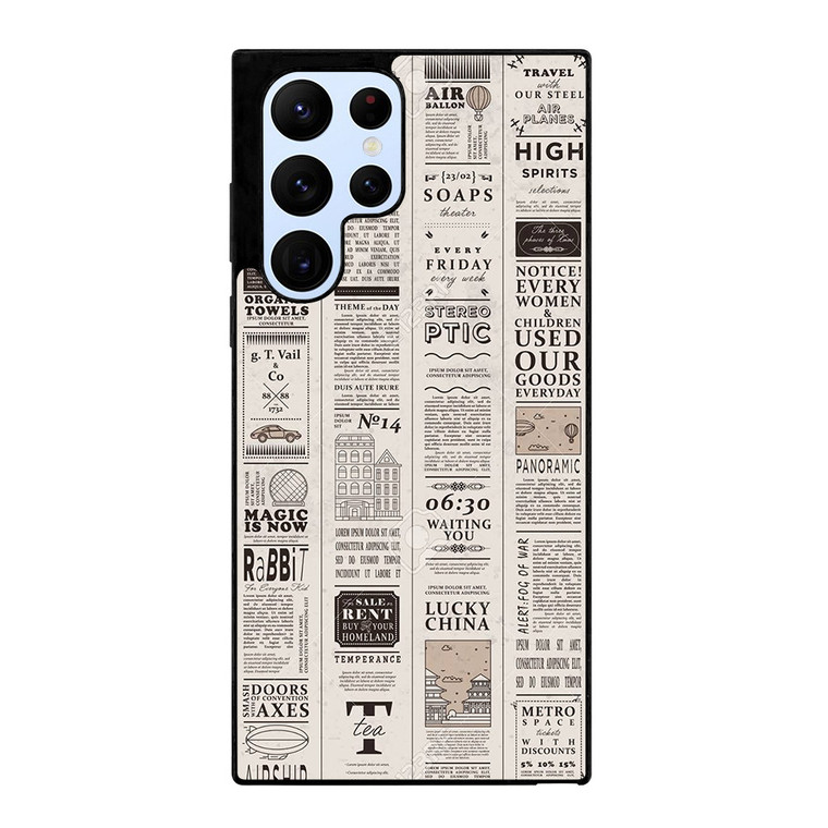 OLD NEWSPAPER PATTERN Samsung Galaxy S22 Ultra Case Cover