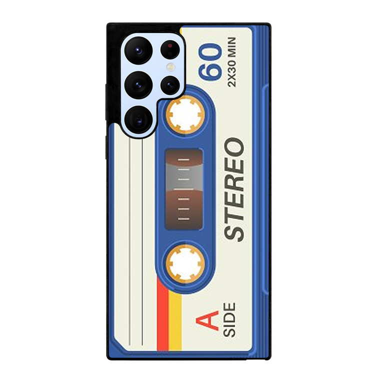 RETRO BLUE STEREO CASETTE TAPE Samsung Galaxy S22 Ultra Case Cover RETRO BLUE STEREO CASETTE TAPE Samsung Galaxy S22 Ultra Case Cover