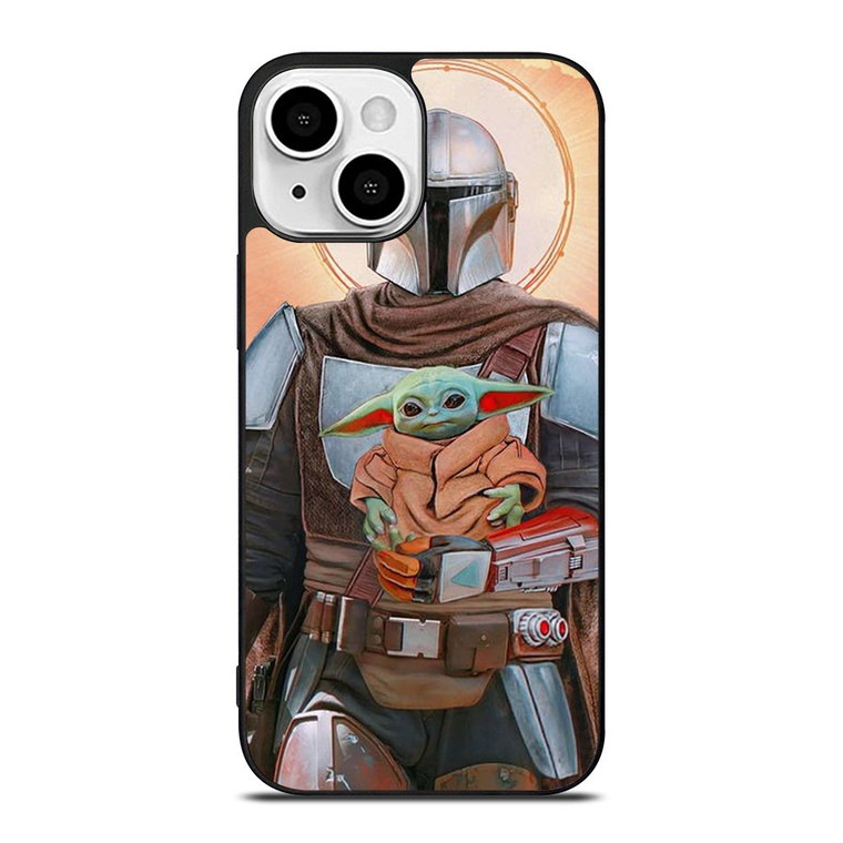 BABY YODA AND THE MANDALORIAN STAR WARS iPhone 13 Mini Case Cover