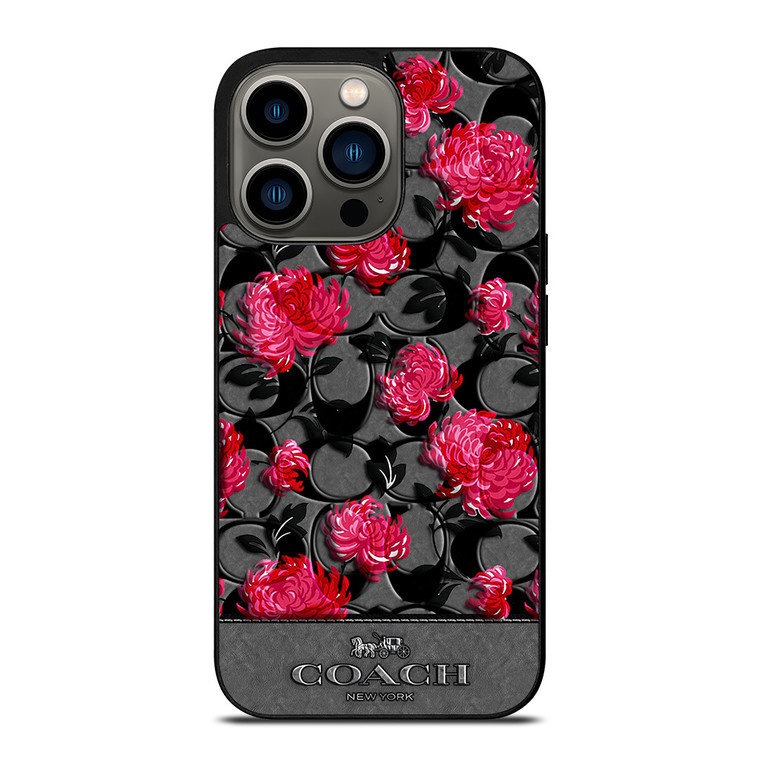 COACH NEW YORK FLOWER 3 iPhone 13 Pro Case Cover