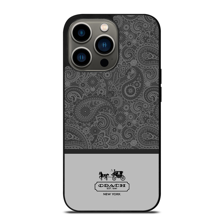 COACH NEW YORK GREY BATIK iPhone 13 Pro Case Cover