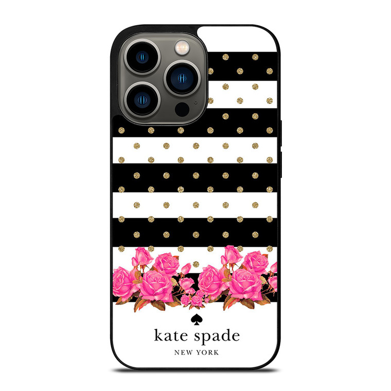 KATE SPADE NEW YORK FLORAL POLKADOTS iPhone 13 Pro Case Cover