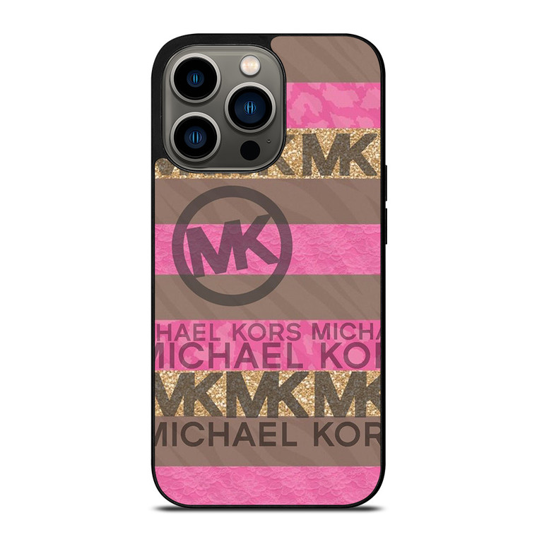 MICHAEL KORS PINK STRIP LOGO iPhone 13 Pro Case Cover