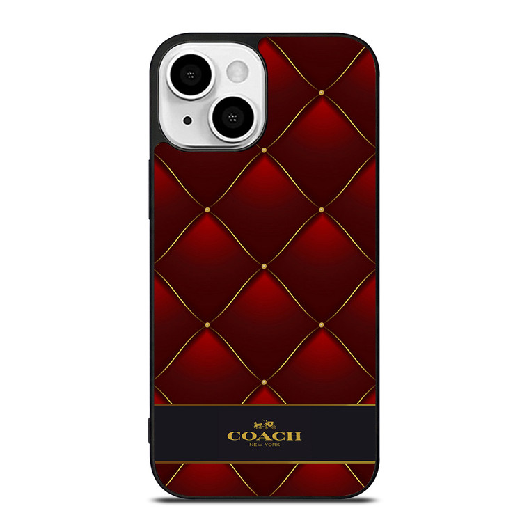 COACH NEW YORK RED GOLD iPhone 13 Mini Case Cover