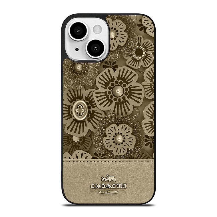 COACH NEW YORK TEA ROSE 2 iPhone 13 Mini Case Cover