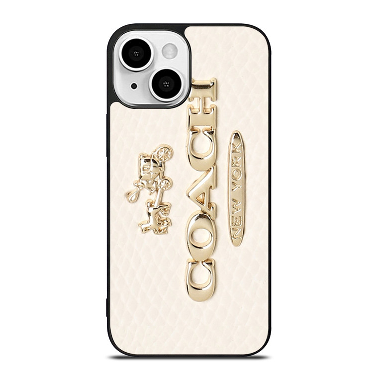 COACH PINK PATTERN MATE iPhone 13 Mini Case Cover