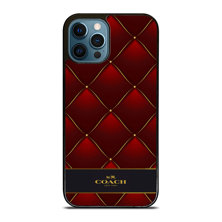 COACH NEW YORK RED GOLD iPhone 12 Pro Max Case Cover