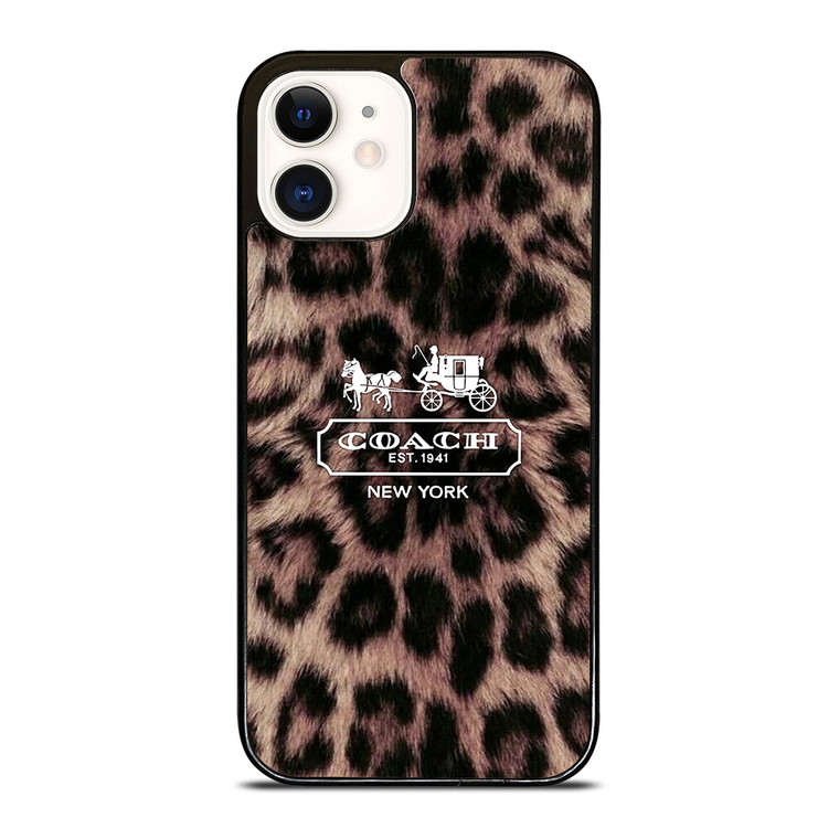COACH NEW YORK LEOPARD iPhone 12 Case Cover