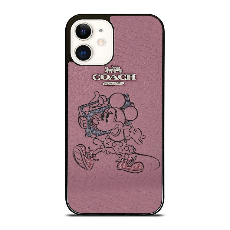 COACH NEW YORK PINK MICKEY MOUSE iPhone 12 Case Cover