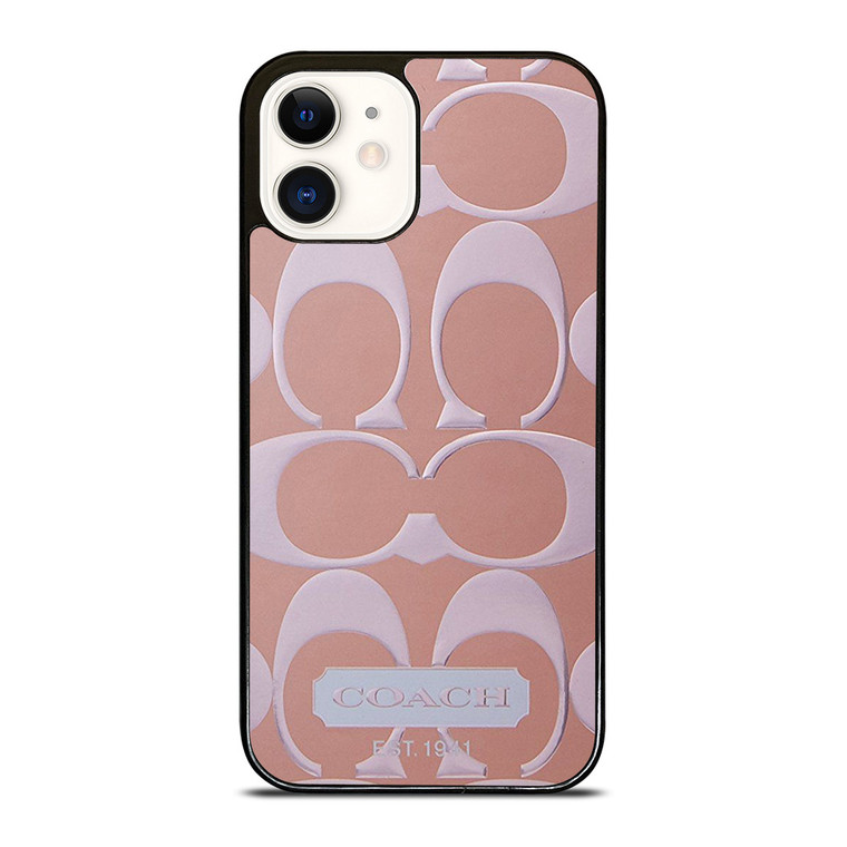 COACH NEW YORK PINK PATTERN iPhone 12 Case Cover
