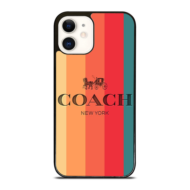 COACH NEW YORK STRIPES 2 iPhone 12 Case Cover