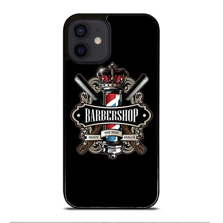 BARBERSHOP POLE HAIR CUT LOGO iPhone 12 Mini Case Cover