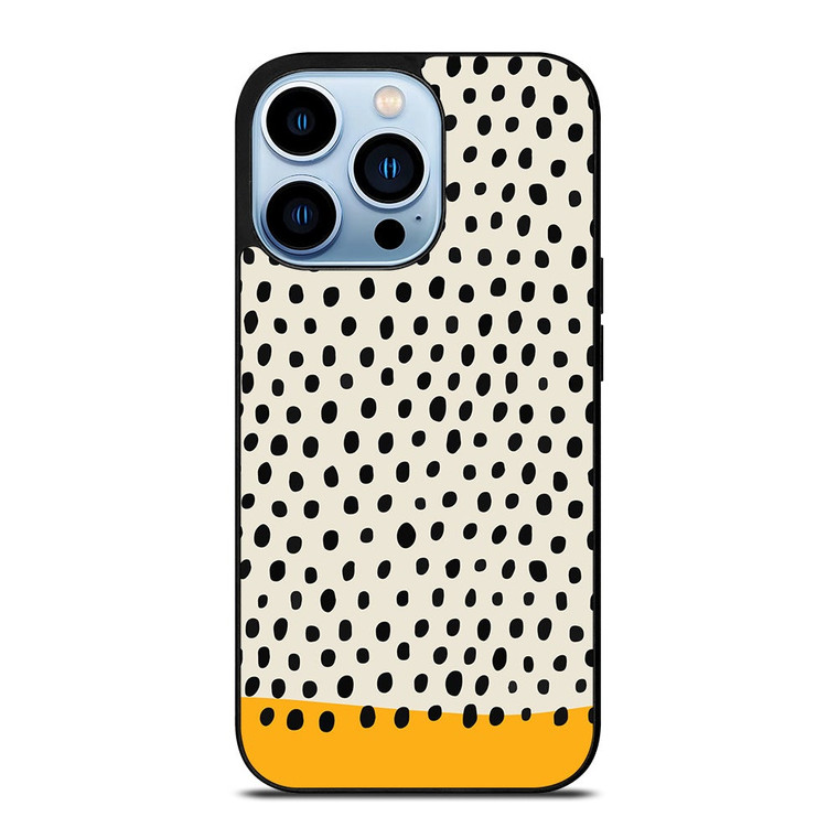 MUSTARD POLKADOTS PATTERN iPhone 13 Pro Max Case Cover