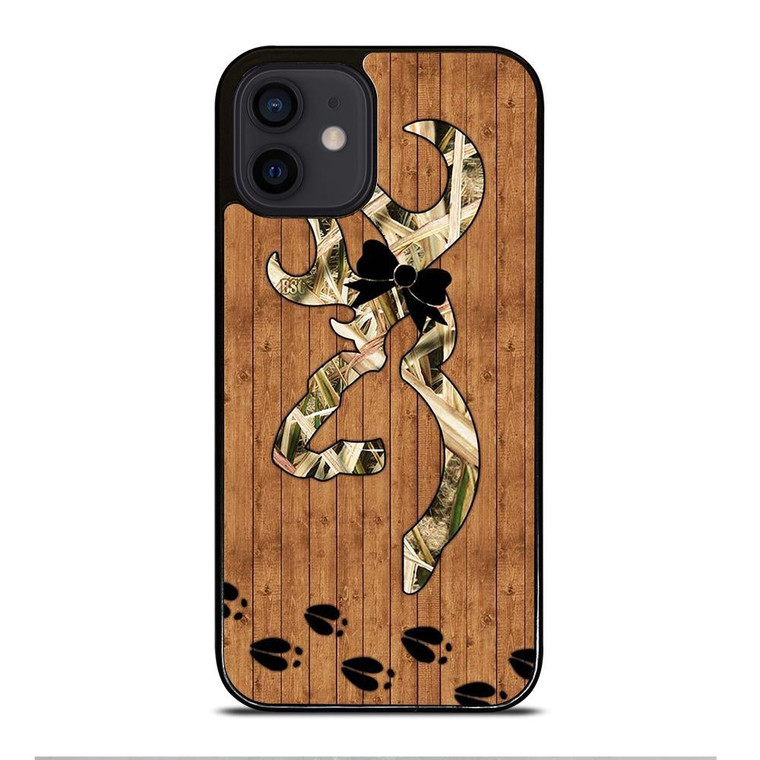 BROWNING WOODEN LOGO iPhone 12 Mini Case Cover