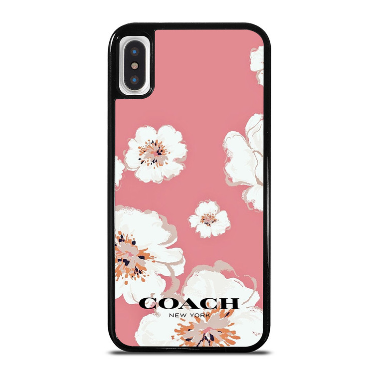 COACH NEW YORK PINK FLOWER iPhone X / XS Case Cover