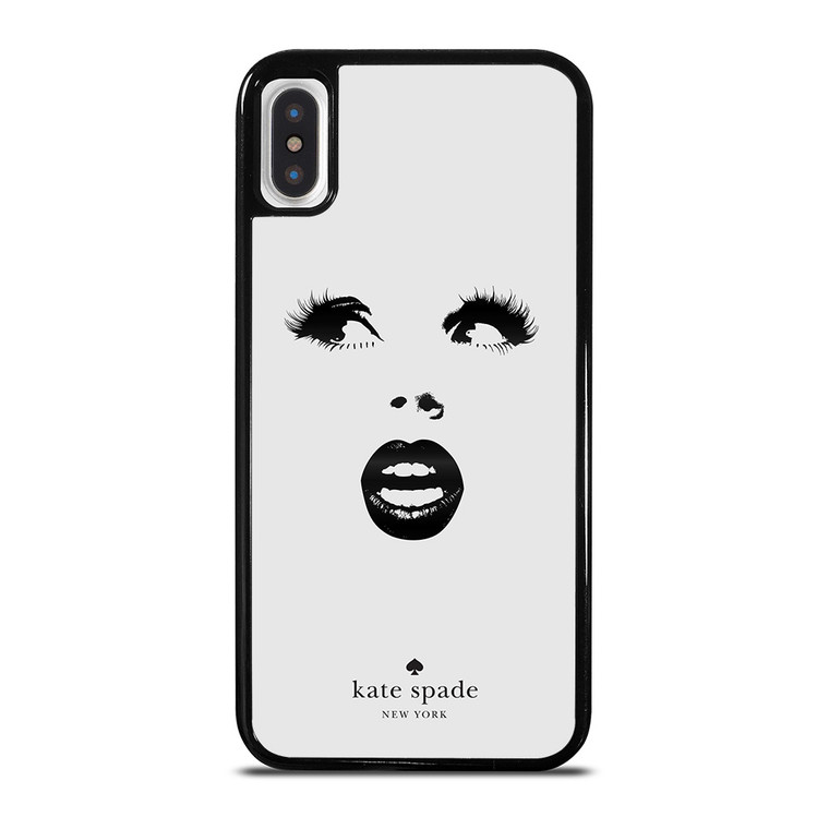 KATE SPADE BLACK WHITE FACE iPhone X / XS Case Cover