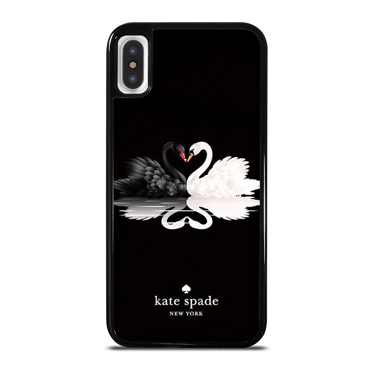 KATE SPADE BLACK WHITE SWAN iPhone X / XS Case Cover