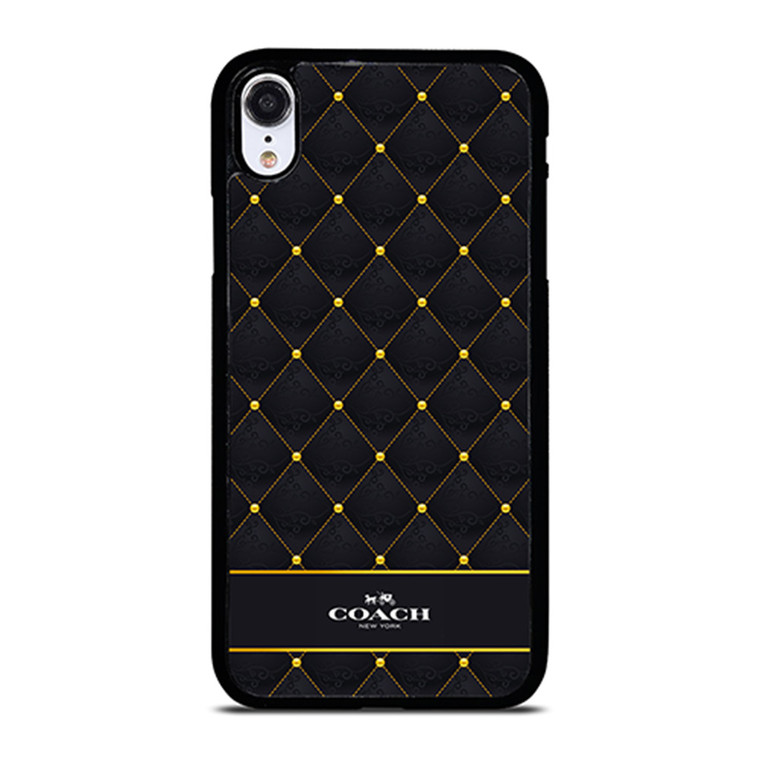 COACH NEW YORK GOLD PATTERN iPhone XR Case Cover