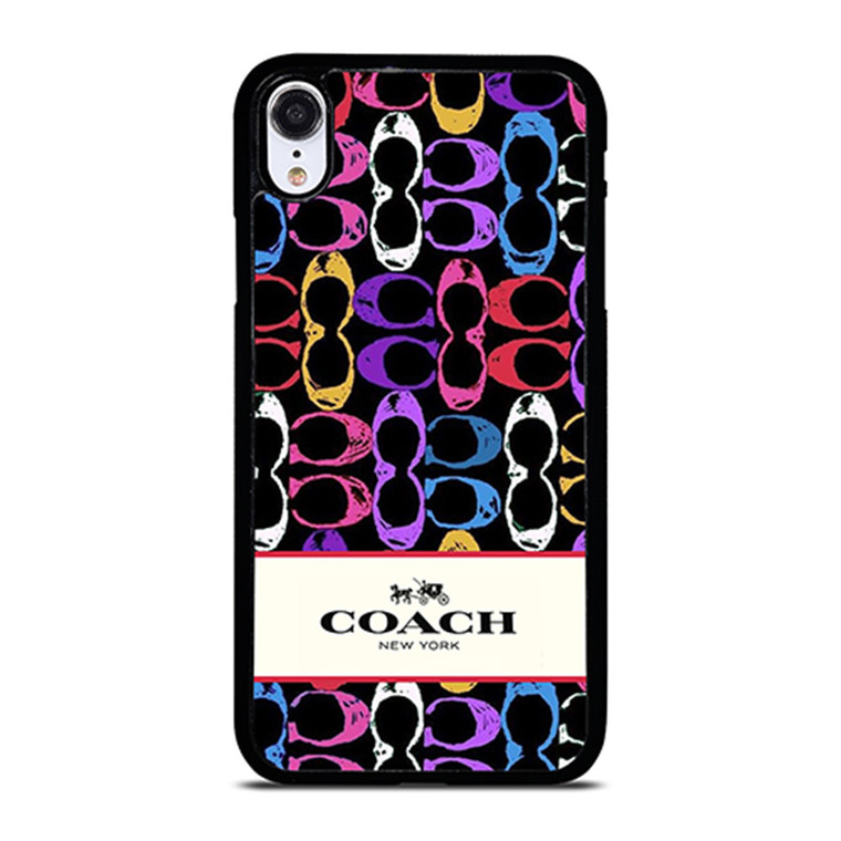 COACH NEW YORK PATTERN COLOR iPhone XR Case Cover