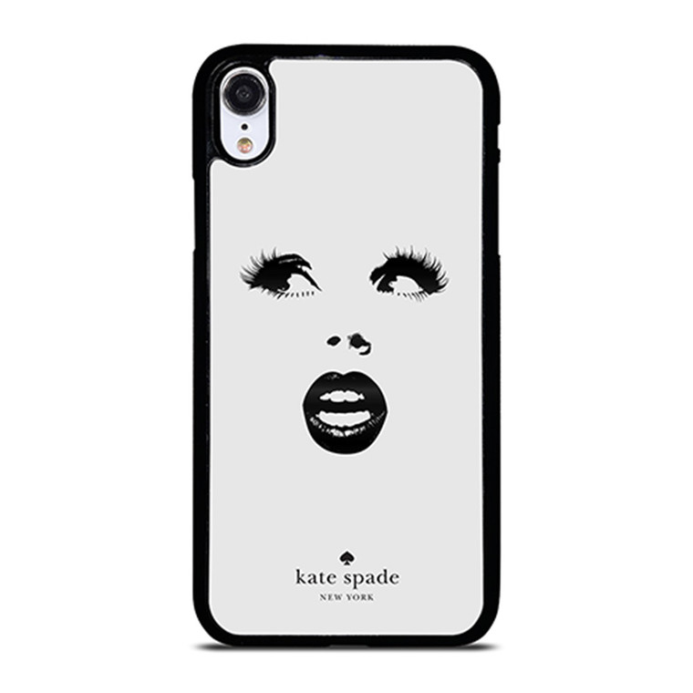 KATE SPADE BLACK WHITE FACE iPhone XR Case Cover