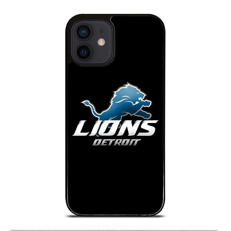 DETROIT LIONS BLACK iPhone 12 Mini Case Cover