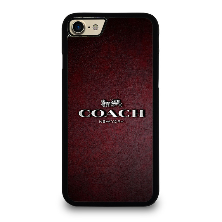 COACH NEW YORK LOGO LEATHER iPhone 7 / 8 Case Cover