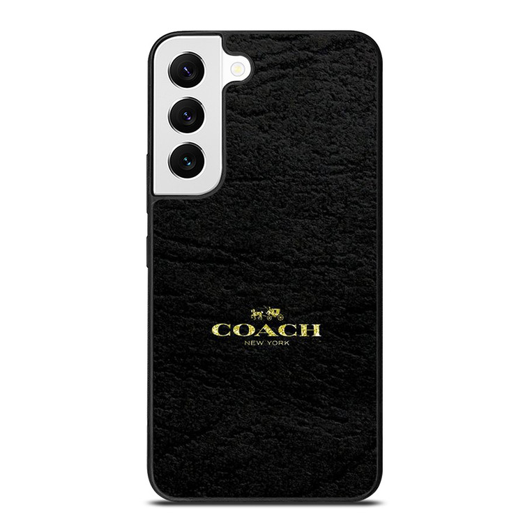 COACH LOGO TEXTURE BLACK Samsung Galaxy S22 Case Cover