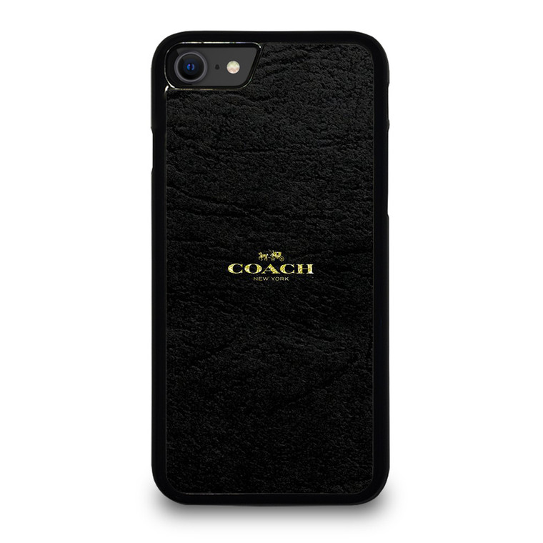 COACH NEW YORK BLACK LEATHER iPhone SE 2020 Case Cover COACH NEW YORK BLACK LEATHER iPhone SE 2020 Case Cover