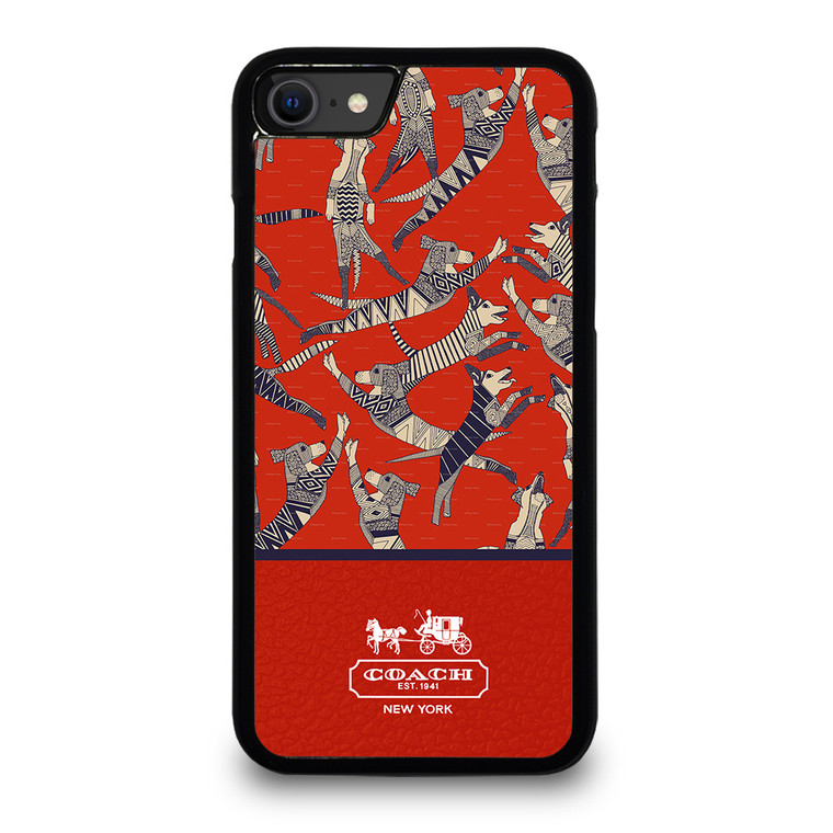 COACH NEW YORK DOG PARTY iPhone SE 2020 Case Cover