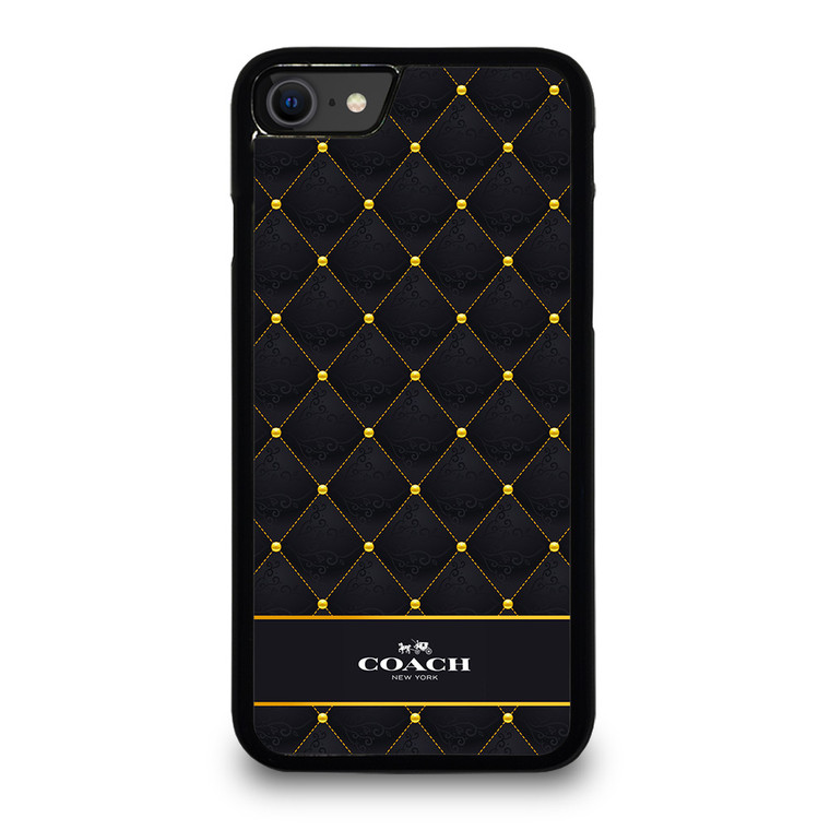 COACH NEW YORK GOLD PATTERN iPhone SE 2020 Case Cover