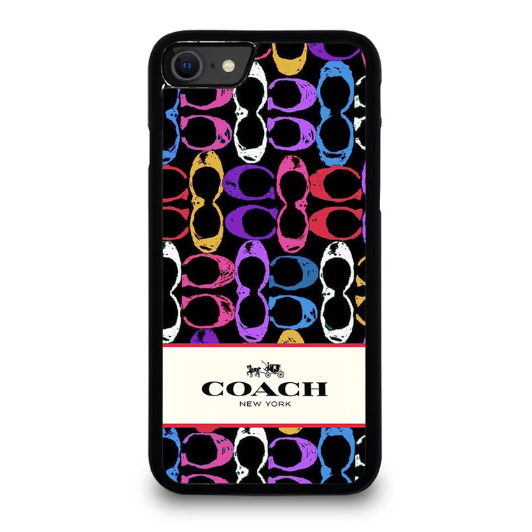 COACH NEW YORK PATTERN COLOR iPhone SE 2020 Case Cover