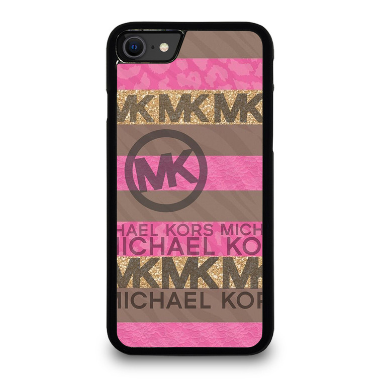MICHAEL KORS PINK STRIP LOGO iPhone SE 2020 Case Cover