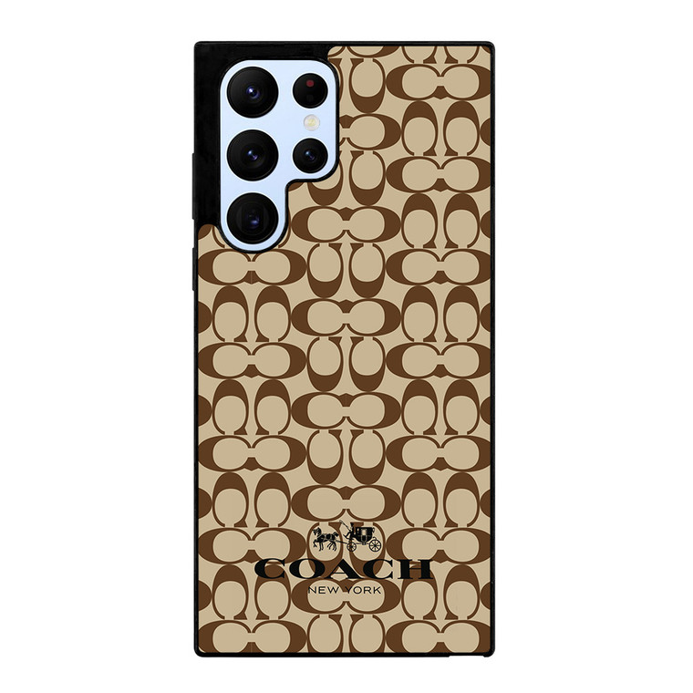 COACH NEW YORK BROWN Samsung Galaxy S22 Ultra Case Cover