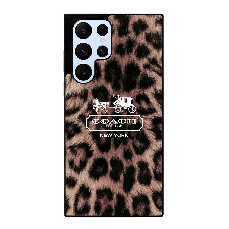 COACH NEW YORK LEOPARD Samsung Galaxy S22 Ultra Case Cover