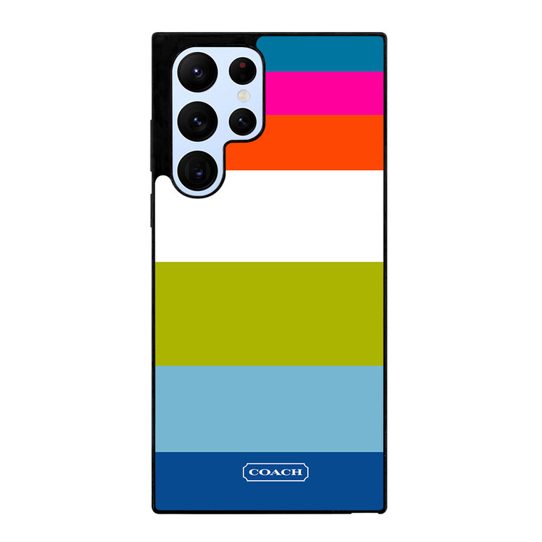 COACH NEW YORK STRIPE 2 Samsung Galaxy S22 Ultra Case Cover